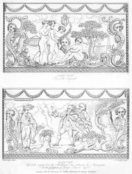 Cassolette tallada hecha de la madera del árbol de morera de Shakespeare, siglo XVIII, 1840