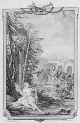 Alegoría de la Naturaleza, grabado por Charles Gaucher
