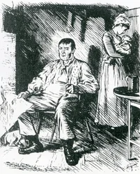 Ilustración de "A Real Hard Case" para "Punch", 1875 (grabado)