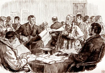 Escena en un tribunal de tierras irlandés
