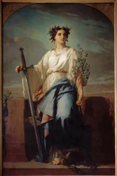 Representación alegórica de la República Pintura de Charles Landelle