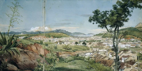 Ciudad Nueva de Río de Janeiro desde el Livramiento, c. 1825-6
