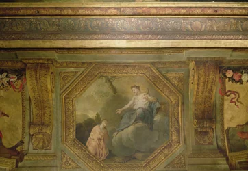 Techo del Hôtel La Rivière (detalle de Psique rogando a Ceres, 1653)
