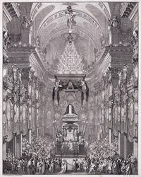 Mausoleo del Oratoire du Louvre, Rue Saint-Honoré, en memoria del estadista francés Pierre Seguier, mayo de 1672, c.1770-1780 (grabado)