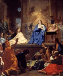 El descenso del Espíritu Santo. Pintura de Charles Le Brun (1619-1690), 1656. Alt. 3,17 x 2,65 m