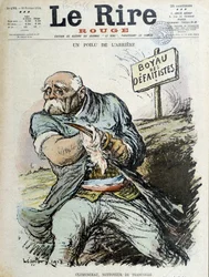 Una retaguardia peluda: Clemenceau, limpiador de trincheras. Portada de “La Risa” del 16/02/1918