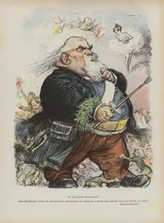 Caricatura del pintor y político francés Etienne Dujardin-Beaumetz. Ilustración para Le Rire