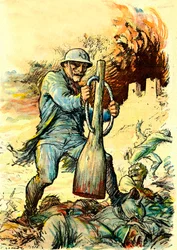 Caricatura del general Nivelle (1856-1925) en "Le Rire" del 20 de enero.