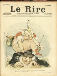 Ilustración de Charles Leandre para la portada de Le Rire