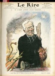 Ilustración de Charles Leandre para la portada de Le Rire, 31/01/14 - Si el Abate Lemire hubiera presidido... - Religión Fe - Abate Jules Auguste Lemire