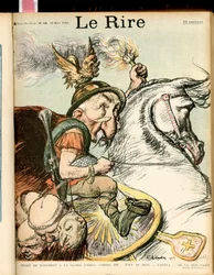 Ilustración de Charles Leandre (1862-1934) para la portada de Le Rire, no 58