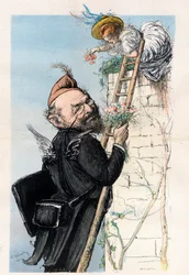 Leon Bourgeois (1851-1925), abogado y político francés - Caricatura de Charles Leandre en 