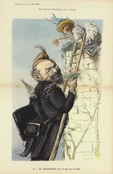 Leon Bourgeois, político francés, ilustración para Le Rire