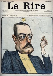 M. Waldeck-Rousseau futuro emperador de los Moderados - Caricatura de Pierre Waldeck Rousseau (1846-1904) por Charles Leandre (1862-1934) en 