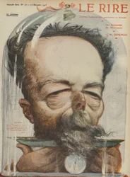Paul Doumer, político francés. Ilustración para Le Rire