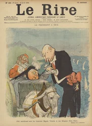 Presidente Félix Faure y Reina Victoria, Ilustración para Le Rire