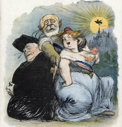 Separación de la Iglesia y el Estado: el político francés Jean-Bienvenu Martin (Bienvenu-Martin) (1847-1943), Ministro de Instrucción Pública, Bellas Artes y Culto, buscando desesperadamente separar la Iglesia como sacerdote de Francia (Separación de la Ig