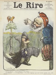El rey de Italia y el presidente de Francia. Ilustración para Le Rire