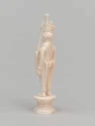 Peón blanco, pieza de ajedrez, India, circa 1820