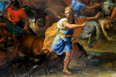 La batalla de Arbela (detalle)