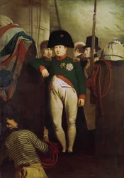 Napoleón Bonaparte a bordo del "Belerofonte" en Plymouth Sound