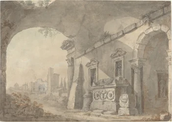 Ruinas Romanas con un Sepulcro