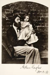 Arthur Hughes y su Hija Agnes, 12 de octubre de 1863