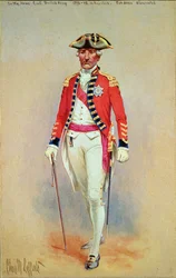 Sir William Howe, Comandante en Jefe del Ejército Británico (1776-78) en uniforme completo desmontado