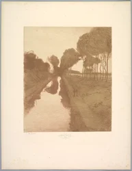 Suite de Paisajes: Paisaje, Placa 3, Remarque, Murciélago, 1892-1893