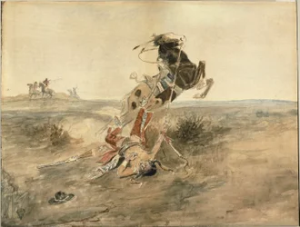 Guerrero indio caído