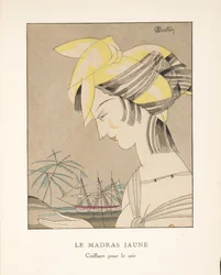 Le Madras Jaune, de una Colección de Placas de Moda, 1920 (impresión pochoir)