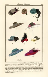 diseños de sombreros de la sombrerera Marcelle. Demay