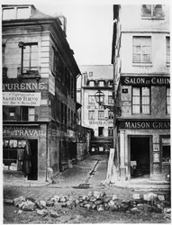 París 4 rue de Breteuil, vista tomada desde rue Reaumur hacia rue Vaucanson, 1858-78