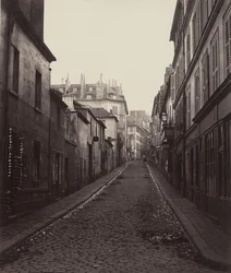 Rue Neuve-Coquenard desde la Rue Lamartine, 1870s