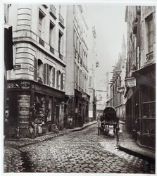 Rue Saint-Severin, desde la Rue de la Harpe, París, 1858-78