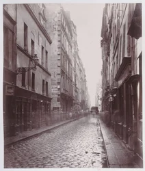 Rue de Gravilliers, desde la rue du Temple, París, 1858-78
