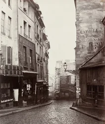 Rue de la Montagne-Sainte-Geneviève cerca de la intersección de Rue LaPlace..., 1865-69