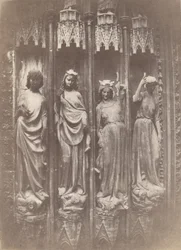 Las virtudes aplastando los vicios, Catedral de Estrasburgo, 1853