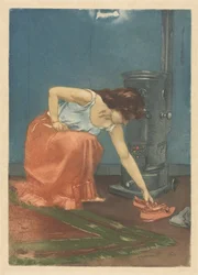 Las zapatillas (aguafuerte y aguatinta en color)