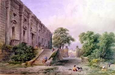 Vista del frente este del Castillo de Nottingham, 1879