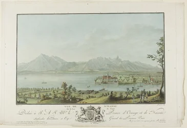Vista desde Schadau del lago de Thun