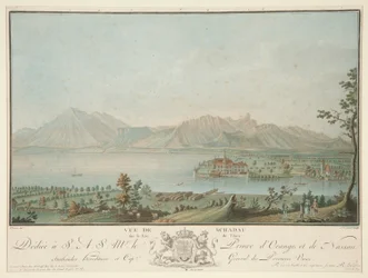 Vista desde Schadau en el lago Thun (después de Clemente)