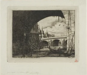 Un arco del Pont Notre-Dame, París