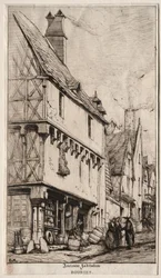 Una vieja casa en Bourges, a veces llamada la Casa de los Músicos, 1860