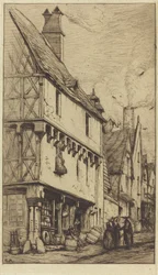 Antigua casa en Bourges, llamada "La Casa del Músico"