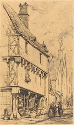 Antigua casa en Bourges, llamada "La Casa del Músico"