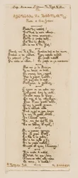 Versos dedicatorios de Meryon a Reinier Nooms, llamado Zeeman