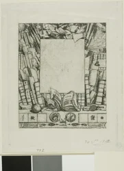 Diseño de un marco para el retrato de Armand Guéraud