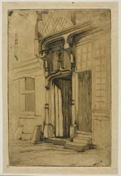 Entrada de un antiguo convento, en la rue Mirabeau, Bourges