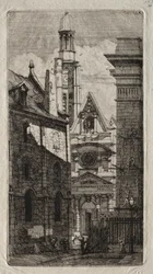 Grabados de París: Iglesia de San Esteban del Monte